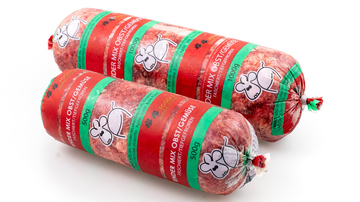 Rinder Mix mit Obst/Gemüse 500g/1000g